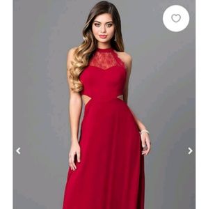 Long burgundy dress